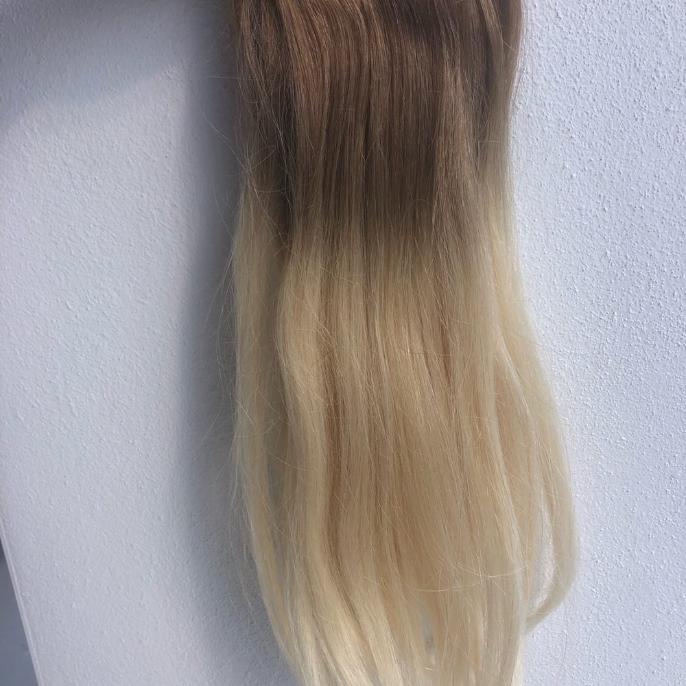 New Cashmere Balayage Ombré Clip-in Luxurious Blonde Hair extensions 16” - Picture 3 of 5